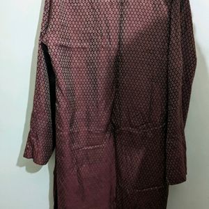 Manyavar Maroon Ethnic Kurta For Men's