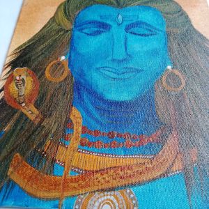 Lord Shiva Hand-painted Acrylic Canvas Painting