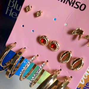 Miniso Earrings Set 🎀♥️