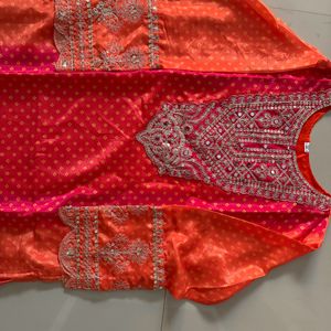 Orange Bandhani Dress