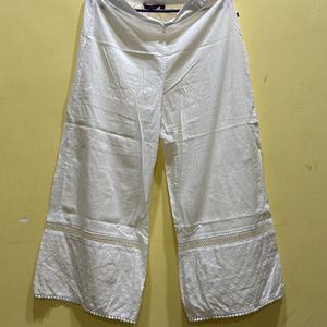 Avaasa White Palazzo Size L