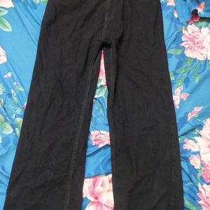 Straight Black Denim Jeans