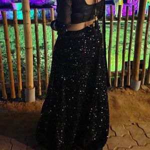 Black Sequence Lehenga Choli