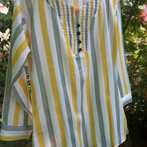 Women's Cotton Kurta Top, Size M