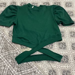 Wrap waist AGreen Top