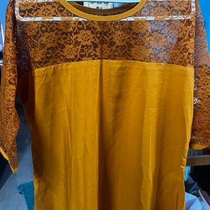 Mustard Kurti Fits Xl