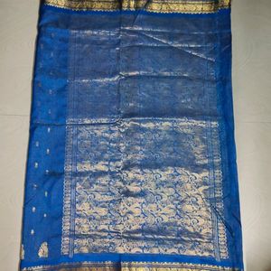 Blue Pure Kanchi Pattu Saree 💙