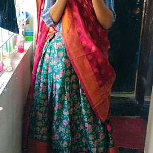 UNSTITCHED HALF SAREE