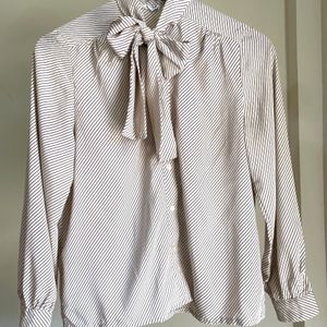 Neck Tie Up Blouse