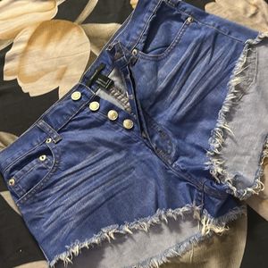 Blue Cute Denim Shorts