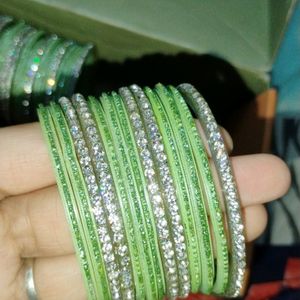 Velvet Bangles With Kada & Kach Ki Chudi & Kad