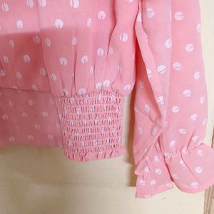Pink Bell Sleeves Tunic For Girls/Women
