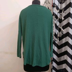 Green Tie Knot Plus Size Top