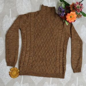 Cozy Brown High Neck Sweater 😍