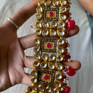 Pink Kundan Choker Set