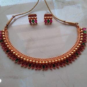 Golden Temple Necklace Set