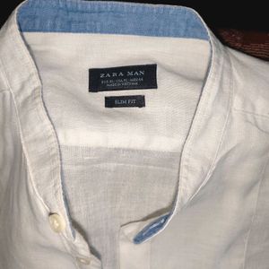 Zara White Linen Shirt