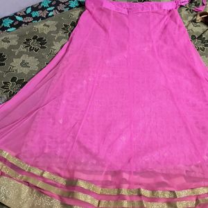 Net Lenhanga With Full Top Stitched