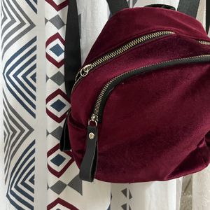 Velvet Maroon Backpack