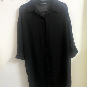 Beautiful Translucent Black Overcoat