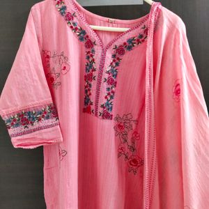 New Unused Pure Cotton Pakistani Embroidery Suit