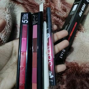 COMBO pack Of 2 Lipstick Eyeliner And Kajal