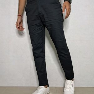 Kaulin 1006 Men's Box Design Black Cotton Trouser