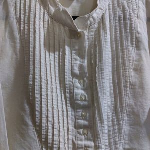 White Cotton Linen Top From Vero Moda