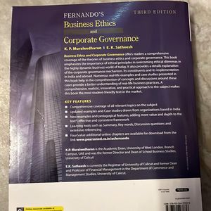 Business Ethics And Corporate Governance Book