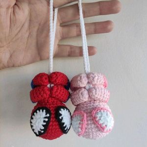 Cute Crochet Spiderman Keychain