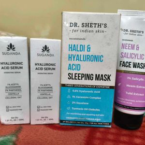 Dr Sheth Sleeping Mask Facewash Suganda Serum