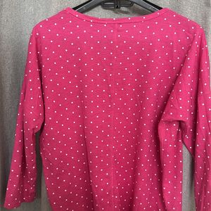 Splash Pink Top With Polka Dots