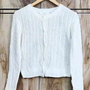 White Designer Cardigan Size-34