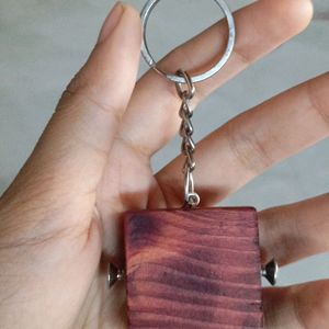 Cute Wooden Handmade Robot Keychains