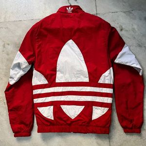 ADIDAS ORIGINALS RED JACKET BIG TREFOIL DESIGN