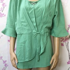 Top latest double court Sea green fancy/western/Un