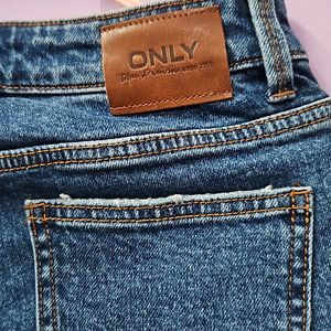 Blue Straight High Rise Stretchable Jeans