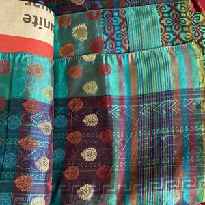 Chanderi  Silk Saree With Deziner Matching Blouse