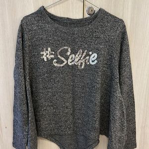 Grey Flowy Sweater (xs-s)