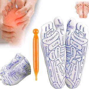 Reflexology Socks With Massage Tool New