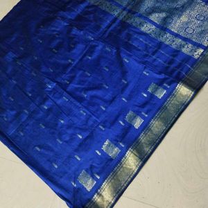 Navy Blue Colour Pure Silk Saree