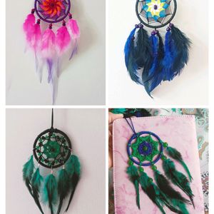 Set Of 4 Cute Small Dreamcatcher Car Hanging