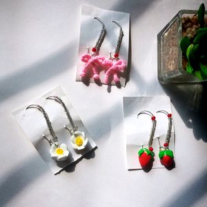 Aesthatic Hook Earring With Clay Charms🌸