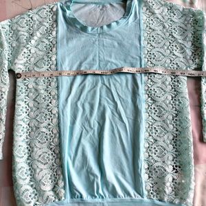 Net Sky Blue Top