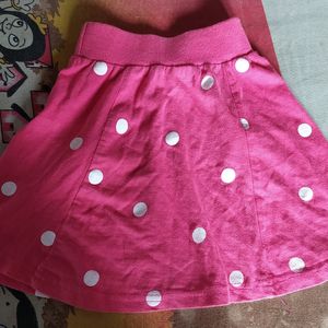 Kid's Girl Polka Dot Printed Skirt