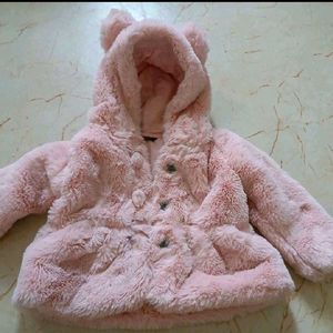 Fur Jacket With Matching Shoe For Baby Girl