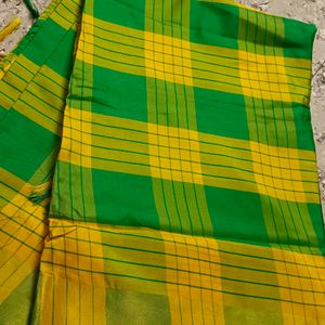 Green Nd Yellow Silk Saree