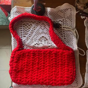 Crocheted Baguette Handbag