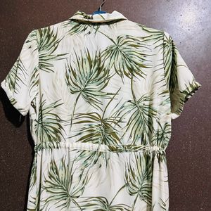 FIG Tropical Print Shirt Dress