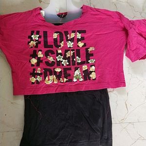 Dark Pink Top For Girls